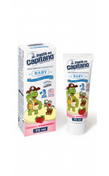 BABY CAPTAIN FRAGOLA STRAWBERRY - dětská zubní pasta jahodová 3+ 75 ml
